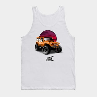 jeep wrangler rubicon orange Tank Top